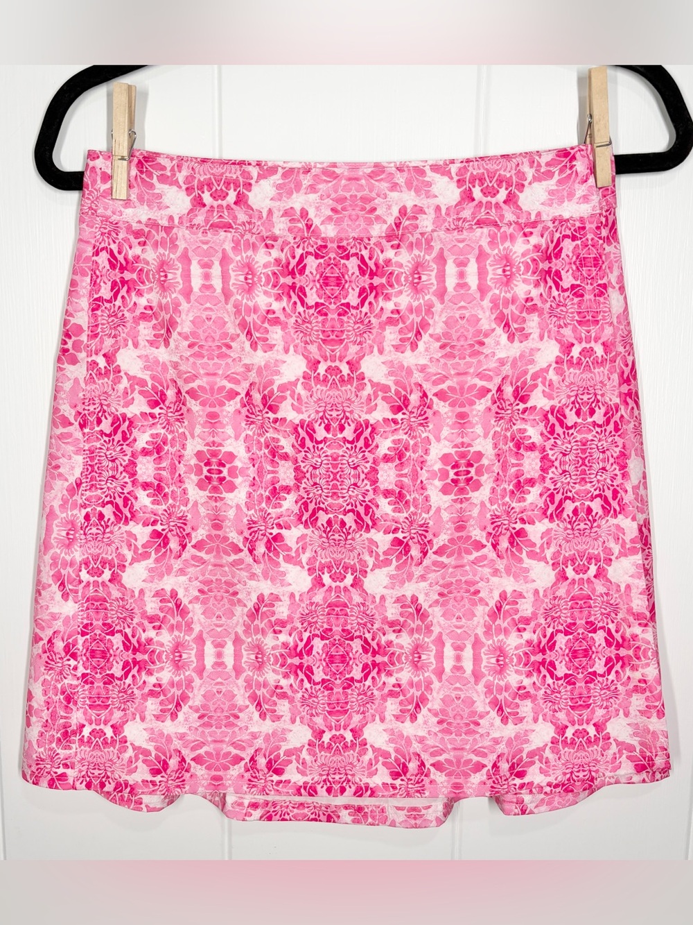 RipSkirt Hawaii Full Wrap Mini Skirt Size Small Pink White Beach Swim